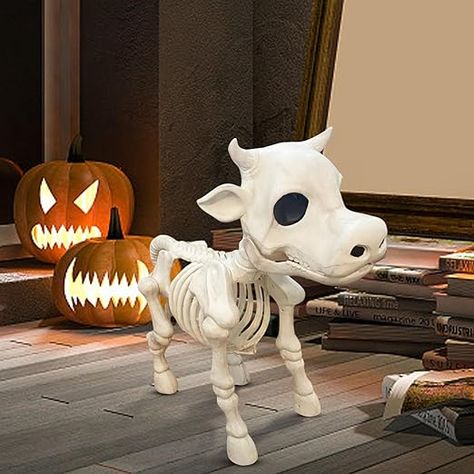 Halloween Skeleton | Cow Skeleton | Skeleton Cow Halloween Decoration | Cow Statue Halloween Decor | Cow Skull | Halloween Haunted Skeleton for Halloween Prop Indoor Outdoor Cow Skeleton, Skeleton For Halloween, Cow Halloween, Skeleton Decorations, Halloween Prop, Skull Halloween, Trunk Or Treat, Cow Skull, Halloween Skeleton