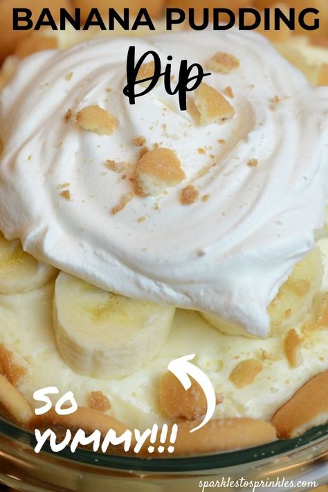 Banana Cream Dip, Banana Cream Pie Dip, Whipped Banana Pudding, Pudding Dip Recipes, Banana Pudding Dip Easy, Banana Pudding Cream Cheese, Pudding Dip, Banana Pudding Dip, Quick Meatloaf Recipes