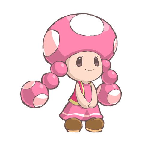 one of the best characters in all Mario games! Pink, Hair, Anime, Mushroom Girl, Super Mario Bros, Mario Bros, Cartoon Character, Super Mario, Mario