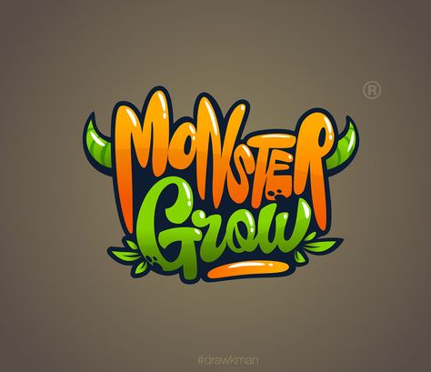 Monster Grow cartoon logo design #drawkman #monster #cartoon #logo Cartoon Lettering, Typography Handwritten, Cartoon Logo Design, Monster Cartoon, Artwork Portfolio, Graffiti Text, Logo Design Set, Kids Logo Design, Draw Animals