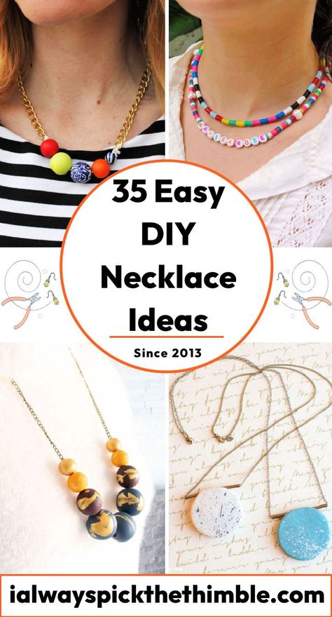 Make Your Own Jewelry Necklaces, Craft Necklaces Ideas, How To Make Your Own Necklace, Trendy Diy Jewelry Necklaces, Easy Jewelry Making Ideas Simple, Diy Gold Necklace, Making Necklaces Ideas, Necklaces Diy Ideas, Making Necklaces With Beads