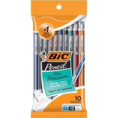 Mechanical Pencils - Walmart.com Bic Mechanical Pencils, Writing Leads, Bic Pencils, Led Pencils, Pencil Sharpeners, Standardized Testing, Mechanical Pencil, Writing Supplies, Wood Case