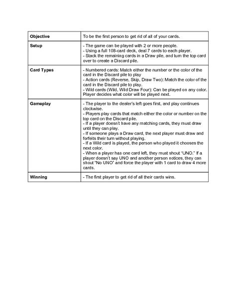 Uno Game Rules, One Player Card Games, Two Person Card Games, Uno Rules, Werewolf Card Game, Speed Card Game, 2 Person Card Games, Single Player Card Games, Solo Card Games