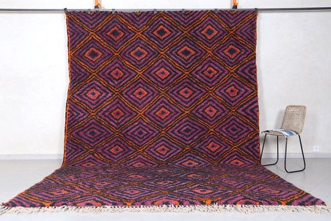 Moroccan Purple, Oakland Apartment, Diamond Rugs, Rug Moroccan, Berber Rugs, Stylish Rugs, Moroccan Berber Rug, Custom Size Rugs, Beni Ourain Rug