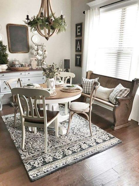 Country Farmhouse Dining Rooms Decor, Farmhouse Living Room Decor Ideas, Rustic Farmhouse Living Room, Farmhouse Dining Room Table, Farmhouse Style Living Room, Farmhouse Kitchen Tables, Kitchen Tables, Farmhouse Dining Table, Farmhouse Decor Living Room