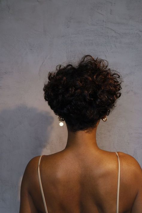 Curly Mushroom Haircut, Afro Pixie Haircut, Tapered Curly Hair, Short Curly Afro Natural Hair, Short Afro Curly Hair, Pixie Curly Hair, Pixie Haircut Curly Hair, Curly Pixie Haircut, Short Natural Curly Hair