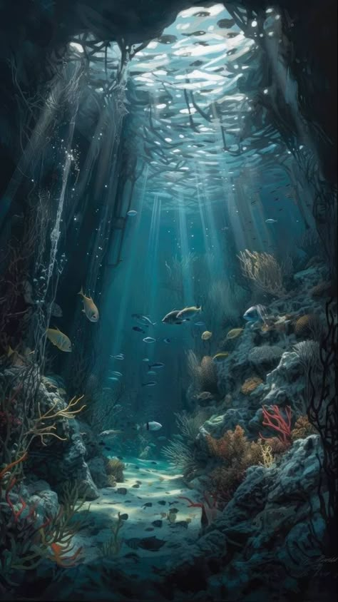 Sea Floor, Underwater Scene, Rays Of Light, Photorealism, Art Oil, Realism, Buy Art, Saatchi Art, Art Inspo