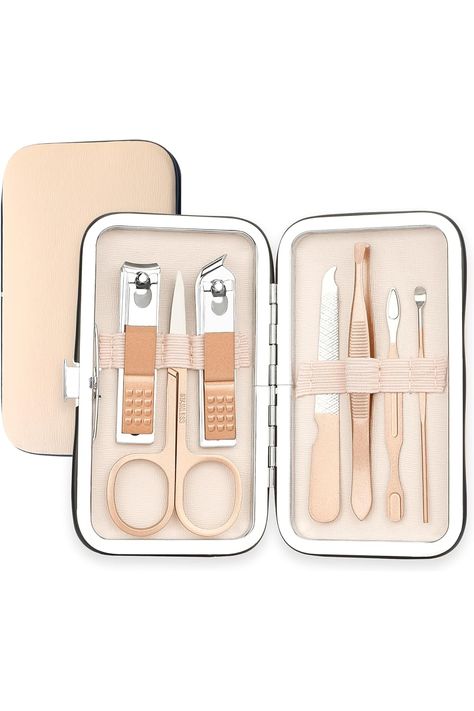 Manicure Set, Nail Clipper Kit, Nail Clipper Set, Nail Care Kit, 8 In 1 Professional Manicure Kit Personal Care, Stainless Steel Facial Pedicure Care Tools, Grooming Kit for Women Men Rose Gold Nail Care Kit, Professional Manicure, Nail Clippers Set, Manicure Kit, Care Kit, Manicure Set, Foot Care, Grooming Kit, Nail Kit