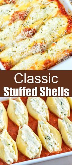 Stuffed Shells With Cream Sauce, 3 Cheese Stuffed Shells, Food With Ricotta Cheese, Dinner Recipes Stuffed Shells, Recipes With Large Shell Pasta, Large Noodle Shell Recipes, Recipes Using Large Pasta Shells, Pasta Shells Stuffed Ricotta, Stuffed Large Shells