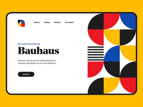 Bauhaus Logo, Digital Product Design, Bauhaus Art, Bauhaus Style, Bauhaus Design, Design Master, Web Inspiration, Educational Apps, Graphic Design Fun