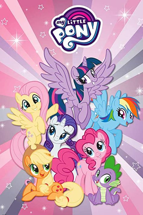 Cute Kids Room, Pony Wallpaper, Pony Wall, My Little Pony Poster, My Little Pony Wallpaper, Cool Wall Decor, Cartoon Series, Cartoon Posters, Room Deco