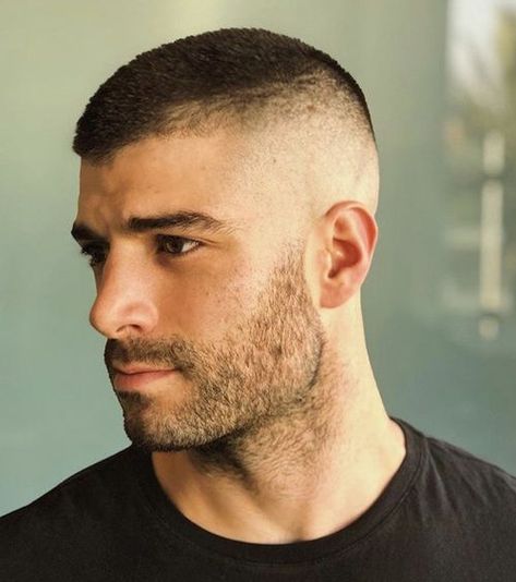 16 Awesome Jarhead Haircut Ideas for Men - Men's Hairstyle Tips #jarheadhaircut #crewcut #buzzcut #highandtight #butchcut #militaryhaircuts #menshairstyles #menshair #menshaircuts Jarhead Haircut, Marine Haircut, Military Haircuts Men, Very Short Hair Men, Men Fade Haircut Short, High And Tight Haircut, High Fade Haircut, Military Haircut, Men's Short Hair