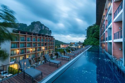 Sugar Marina Resort Cliffhanger Aonang is located in Mueang Krabi municipality, Krabi province, Thailand. Marina Resort, Krabi Thailand, Ao Nang, Tourist Places, Famous Places, Krabi, Historical Place, Best Sites, Swimming Pools