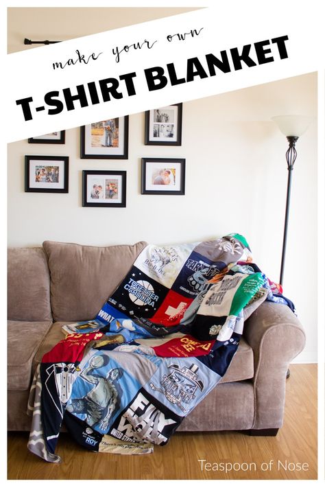 Patchwork, Tshirt Quilt Tutorial, Tshirt Quilt Diy, Sewing Knowledge, Tshirt Quilt Pattern, T Shirt Blanket, Shirt Blanket, Make A Shirt, Tee Shirt Quilt