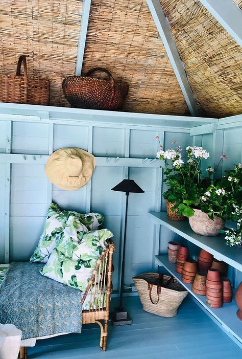 Potting Sheds | Hillbrook Collections Potting Shed Interior Ideas, Hillbrook Collections, Garage Redo, Farmhouse Sheds, Garden Shed Interiors, Mini Bad, Shed Makeover, Shed Decor, Shed Interior