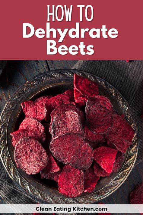 Dehydrate Beets, Dehydrating Beets, Beet Chips Recipe, Dehydrating Food Storage, Food Dehydration, Beet Chips, Dehydrated Vegetables, Fresh Beets, Beet Recipes