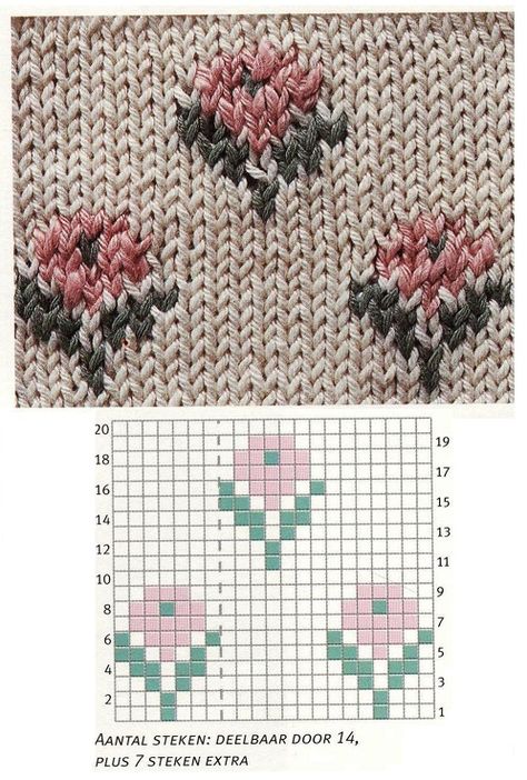 Flowers Knitting Chart, Knit Flower Sweater Pattern, Knit Flower Colorwork, Knitting Diagram Charts, Colorwork Knitting Charts Flower, Crochet Flower Graph, Knit Design Pattern, Crochet Flower Grid, Crochet Colorwork Chart