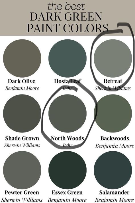 Dark Green Vertical Shiplap, Black Green Bathroom Ideas, Smoky Green Paint Colors, Dark Gray Green Bedroom, Behr Earthy Green Paint Colors, Dark Greenish Gray Paint Colors, Dark Green Paint Bathroom, Dark Sage House Exterior, Dark Behr Paint Colors