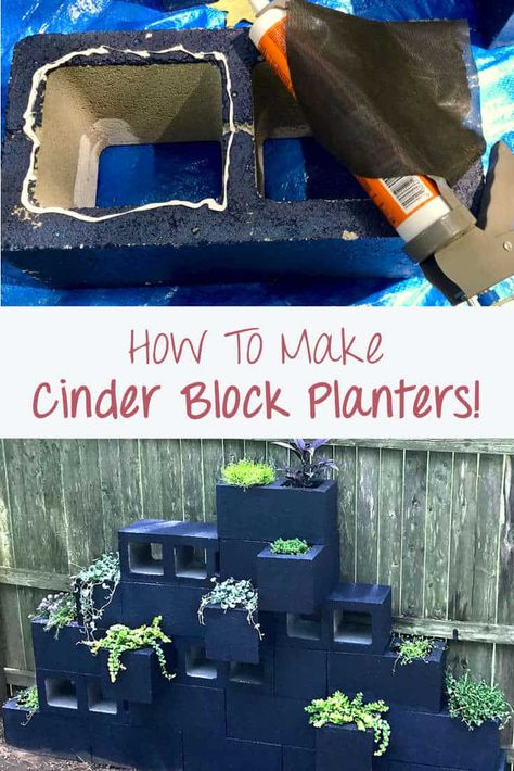 Vertical Planter Wall, Cinder Block Planters, Cinderblock Planter, Cinder Block Garden Wall, Cinder Blocks Diy, Cinder Block Garden, Cinder Block Walls, Planter Wall, Cinder Blocks