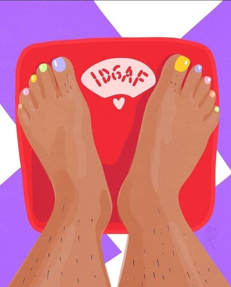 Free yourself from your scales, You are so much more than your weight! ❤️ Woman Illustration Body Positivity, Body Confidence Illustration, Body Positive Painting Ideas, Drawing Of Body Positivity, Body Neutrality Aesthetic, Vent Painting, Fat Positive Art, Body Appreciation, Body Neutrality