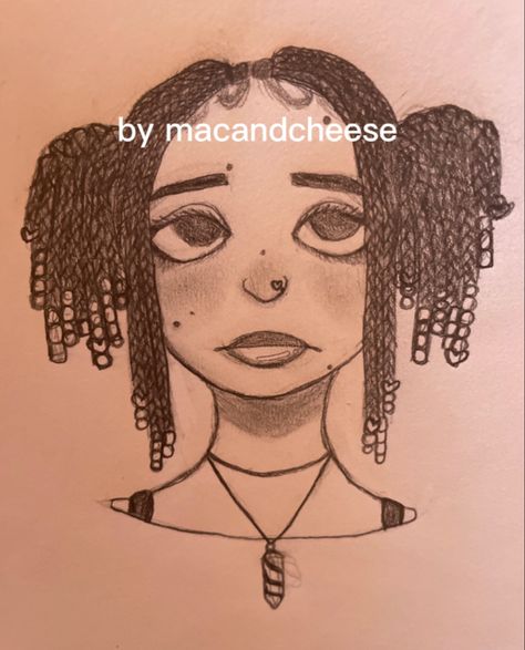 Braids In Pigtails, How To Draw Braids, Cute Box Braids, Hair Sketch, Cute Sketches, Braids With Beads, Braids For Black Women, Braided Hairstyles For Black Women, Mini Drawings