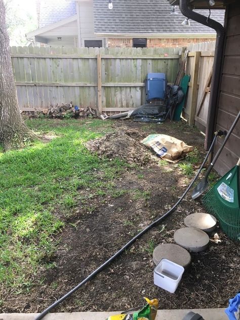 How to Fix a Muddy Backyard 11 Dirt Area In Backyard, How To Cover Dirt In Backyard, Covering Dirt In Backyard Ideas, Backyard Mud Solutions, Backyard Dirt Makeover, How To Cover Dirt In Backyard For Party, How To Fix A Muddy Backyard, No Grass Yard Ideas, Fix Muddy Backyard