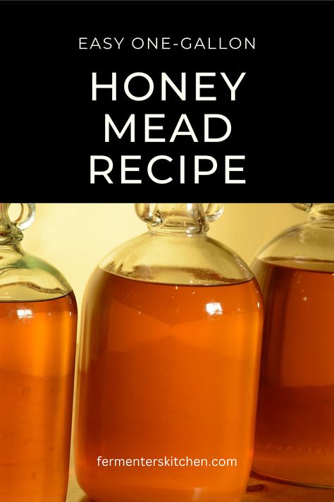 Mead Recipe 1 Gallon Honey, Mead Making For Beginners, How To Make Honey Mead, Diy Mead Recipe, 1 Quart Mead Recipe, Easy Mead Recipe, Homemade Mead How To Make, How To Make Mead Honey, Honey Wine Recipe