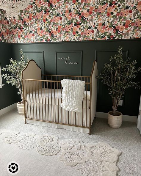 Dark Nursery, Neutral Nursery Rooms, Baby Nursery Inspiration, Girl Nursery Themes, Baby Room Themes, Unique Nursery, Nursery Closet, Nursery Room Design