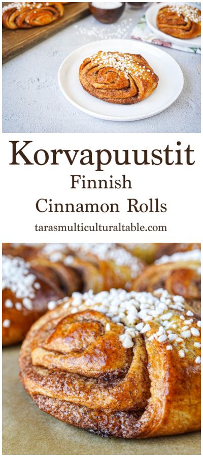 Korvapuustit (Finnish Cinnamon Rolls) on a white plate and piece of parchment. Finnish Cuisine, Yeast Free Breads, Nordic Recipe, Finnish Recipes, Scandinavian Food, Swedish Recipes, Cinnamon Rolls Recipe, Pastry Recipes, Rolls Recipe