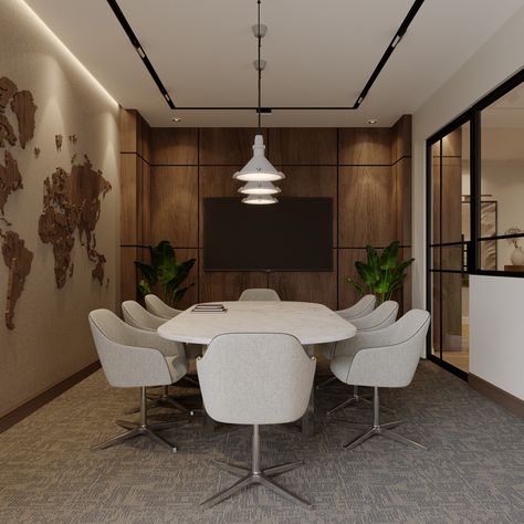 Office 14 Kuwait on Behance Executive Office Design Interior, Board Room Design, Contemporary Office Interiors, Meeting Room Design Office, Office Design Concepts, Modern Contemporary Office, Small Office Design Interior, Conference Room Design, Contemporary Office Design