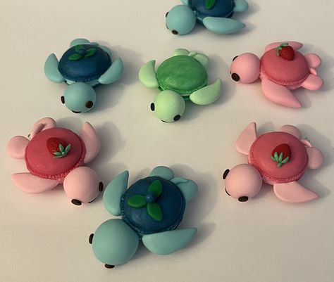 Excited to share this item from my #etsy shop: Macaron Turtles Turtle Macarons, Funny Cakes, Clay Turtle, Art Objects, Mystical Creatures, Art Styles, Art Object, Turtles, Carbon Emissions