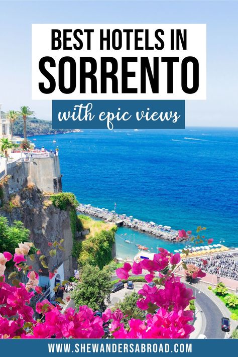 Discover the best hotels in Sorrento Italy with sea views for every budget. Including hotels with stunning balconies, pools, restaurants with a view, and more! | Sorrento Italy travel guide | Amalfi Coast travel tips | Amalfi Coast travel guide | Where to stay in the Amalfi Coast | Where to stay in Sorrento Italy hotels luxury | Best hotels in Sorrento Italy hotels honeymoon | Sorrento Italy aesthetic | Best places to stay in Sorrento Italy | Best places to stay in the Amalfi Coast Italy Sorrento Italy Travel Guide, Sorrento Italy Hotels, Where To Stay In Sorrento Italy, Sorrento Italy Aesthetic, Sorrento Hotel, Amalfi Coast Travel Guide, Hotel Bel Air, Amalfi Coast Travel, Imperial Hotel