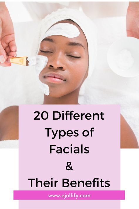 There are so many different types of facials on the market that it can be very hard to choose. Here's a list of different type of facials for every skin type and their benefits to help you decide which one is the best for you and your skin. Skincare Treats. facialmasksforblackheads. facial. facialskincare. skincare. hydrafacial Types Of Facials Skincare, Different Types Of Professional Facials, Different Types Of Facials, Hydrafacial Marketing, Spa Suite, High Frequency Facial, Face Treatments, Types Of Facials, Vampire Facial