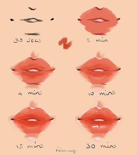 How To Draw Lips, Draw Lips, Lip Drawing, Lip Tutorial, Drawing Tutorial Face, Digital Art Beginner, Lips Drawing, Writing Journal, Digital Painting Tutorials