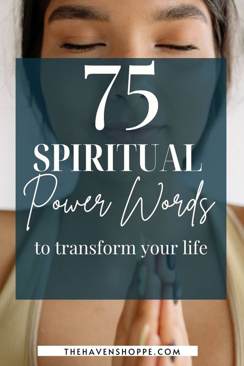 Are you ready to unlock the power of language and transform your life? Today I’m sharing 75 spiritual power words to help you manifest positive change. Language is more than a means of communication; it holds the key to tapping into your deepest desires and connecting with the universal energy.✨ Spiritual Words And Meanings, Power Of Thoughts, Words Have Power, Power Words, Means Of Communication, Beauty Words, Universal Energy, Descriptive Words, Dreams And Goals