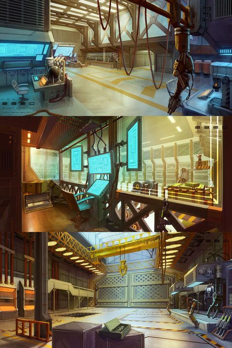 House Architecture, Technology House, Cyberpunk Interior, Concept Art Landscape, Scifi Environment, Scifi Interior, Spaceship Interior, Sci Fi Environment, Interior Concept