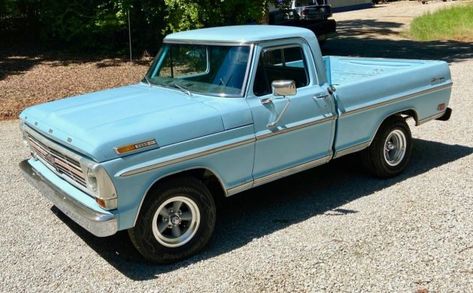 This 1969 Ford F-100 Ranger received a repaint in 1980. At the same time, it was treated to a few useful mechanical upgrades that make it easier to live with on a daily basis. If a classic pickup or a cool tow vehicle is what you seek, then this one might be just right for you. #F100, #Ford, #ShortBed Pickup Trucks Camping, Truck Accessories Ford, Best Pickup Truck, Studebaker Trucks, Ford Ranger Truck, Old Ford Trucks, Classic Ford Trucks, Pick Up Truck, Ford Accessories