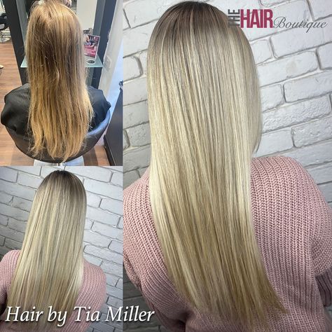 What do you think of these before and after photos? A full head of Babylights and a root melt with a cool toner, by Tia Miller! 😍 Full Head Of Babylights, Root Melt, Hair Boutique, After Photos, Hair Colour, Toner, You Think, Thinking Of You, Hair Color