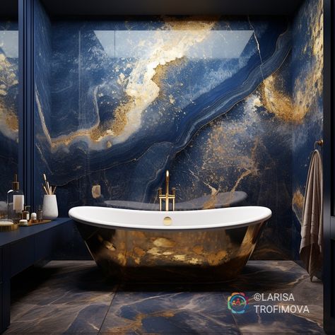 Blue Granite Bathroom, Granite Bathroom, Venetian Art, Interior Design Your Home, Blue Granite, Marble Wall, Marble Stones, Dream Spaces, Luxury Living