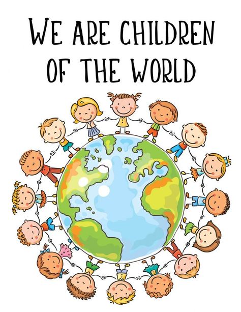 Here's a free printable Children Of The World Activity Pack to help you teach your children about loving and accepting everyone in their communities regardless of our differences. A wonderful homeschool resource and a great way to teach your preschooler and elementary student that even though there are different races and skin colors, we are all human. And for that, we all deserve love, respect, and dignity. #freeprintables #homeschoolresources World Children's Day, Poster Community, World Children’s Day Activities, Children's Day, Children's Day School, Making The World A Kinder Place Drawing, We Are Children Of The Earth Poster, Happy International Girl Child Day, Children's Day Activities