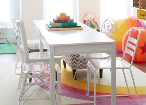 Playroom Dining Room Combo, Dining Room To Playroom, Dining Room Playroom Combo, Multipurpose Dining Room, Room Alt, Dining Room Playroom, Playroom Table, The Land Of Nod, Dining Room Combo