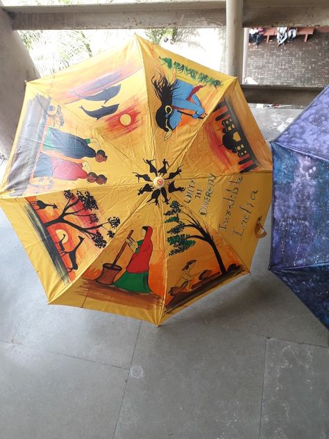 Umbrella painting competition, beautiful art on umbrella, drawing unity in diversity, home decor, beautiful design Umbrella Painting Acrylic Easy, Painting On Umbrella Acrylic, Umbrella Painting Designs, Umbrella Design Ideas Creative, Umbrella Painting Acrylic, Painting On Umbrella, Umbrella Painting Ideas, Readymade Sculpture, Bangladesh Painting