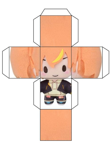 Cube Project, Cube Template, Shinonome Akito, 3d Things, Paper Cube, Doll Template, Paper Doll Template, Project Sekai, Paper Doll