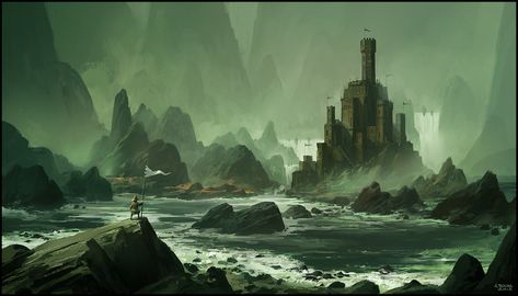 Breaking Curses, Awesome Drawings, Location Inspiration, Environment Art, Fantasy City, Fantasy Setting, Fantasy Places, Matte Painting, A Castle