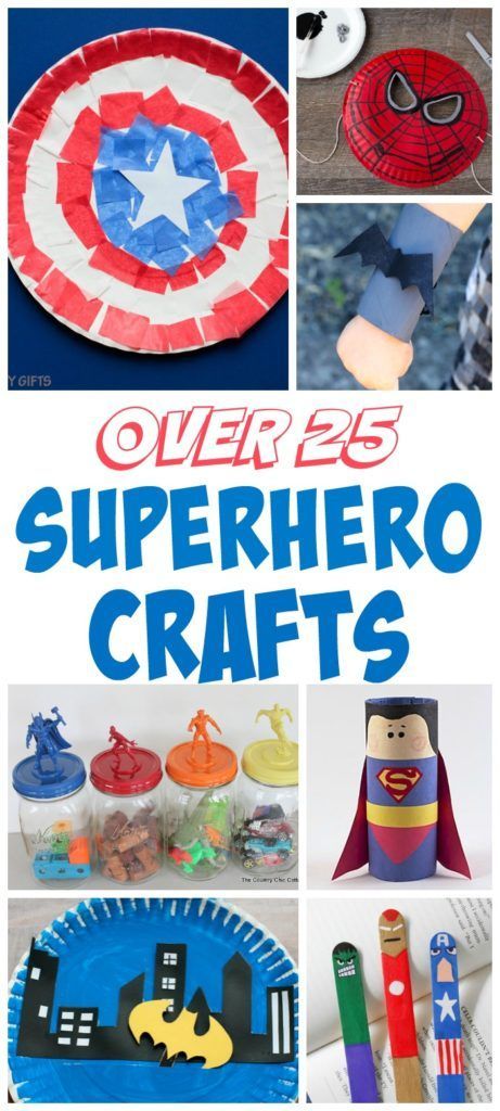 Over 25 Superhero Craft Ideas Kids Will Love! Perfect for rainy days and birthday parties #superhero #crafts #craftsforboys #superherocrafts #superherobirthdayparty #superheroactivities #easysuperherocrafts