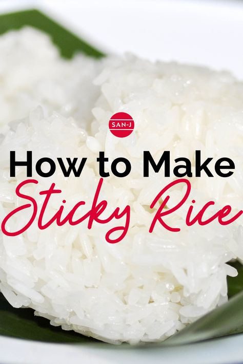 Thai Sweet Rice Recipe, Laos Recipes, Manly Food, Japanese Sticky Rice, Make Sticky Rice, Best Rice Pudding Recipe, Coconut Sticky Rice, Glazed Peaches, Sweet Sticky Rice