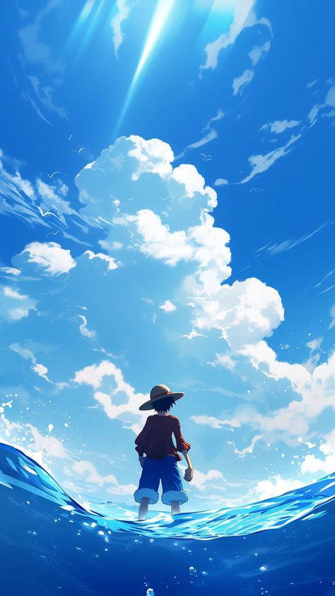 free wallpapers 4K luffy, one piece, anime, character, guy, sea, clouds, sky, art for mobile and desktop One Piece Aesthetic, Sea Clouds, Trippy Cartoon, Cracked Wallpaper, Dark Black Wallpaper, Cool Pictures For Wallpaper, One Piece Wallpaper Iphone, Hd Anime Wallpapers, One Peice Anime