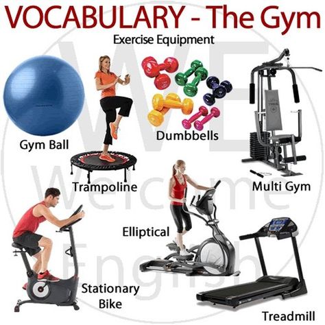 Learn English with Carlo’s Instagram photo: “VOCABULARY - Gym Equipment  Working out is fun and healthy. When we go to the gym, we use different pieces of equipment there. Here are…” Workout Vocabulary, Gym Vocabulary, Exercise List, English Knowledge, English Help, Sports Centre, Dubai Architecture, Multi Gym, Elements Canva