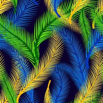 Brazilian Pattern, Carnival Pattern, Sea Art, Fabric Patterns, Premium Vector, Colorful Backgrounds, Graphic Resources, Feathers, Plant Leaves