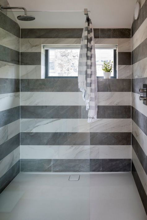 When we visited a house in Devon | Mandarin Stone Toilet Tiles Design, Latest Bathroom Tiles Design, Bathroom Wall Tiles Design, Latest Bathroom Tiles, Bathroom Wall Tile Design, Mandarin Stone, Small Bathroom Layout, Modern Bathroom Tile, Bathroom Layouts